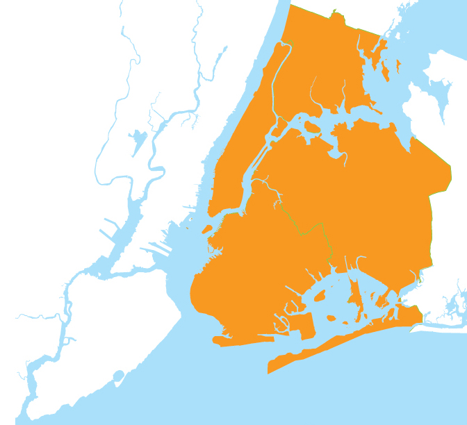 map of New York City 